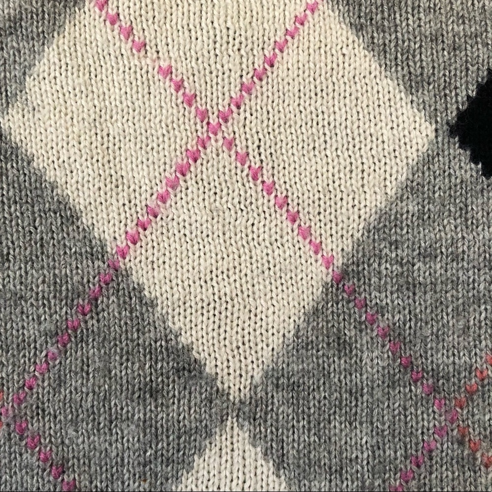 J.Crew Argyle Long Sleeve Wool Cashmere Sweater - Picture 14 of 16